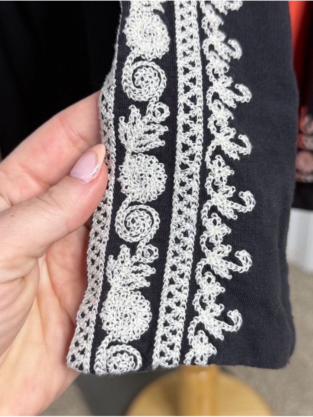 Lucky Brand Whitney Embroidered Cardigan - Picture 5 of 5